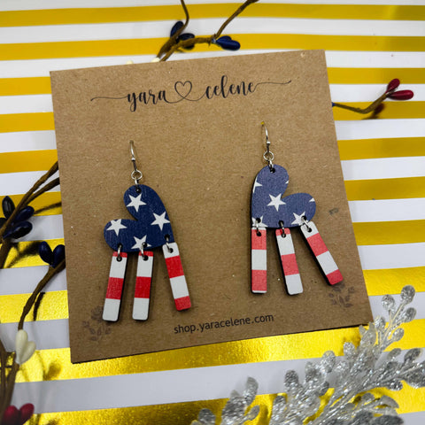 Patriotic Heart Dangle