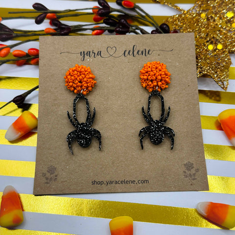 Dangling Spider Earings