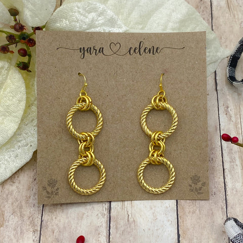 Gold Ring Earrings