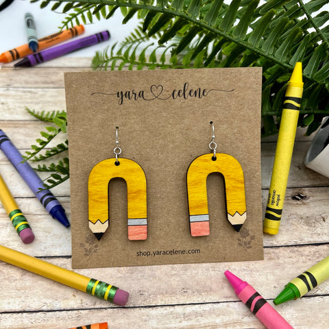 Pencil Rainbow Earrings