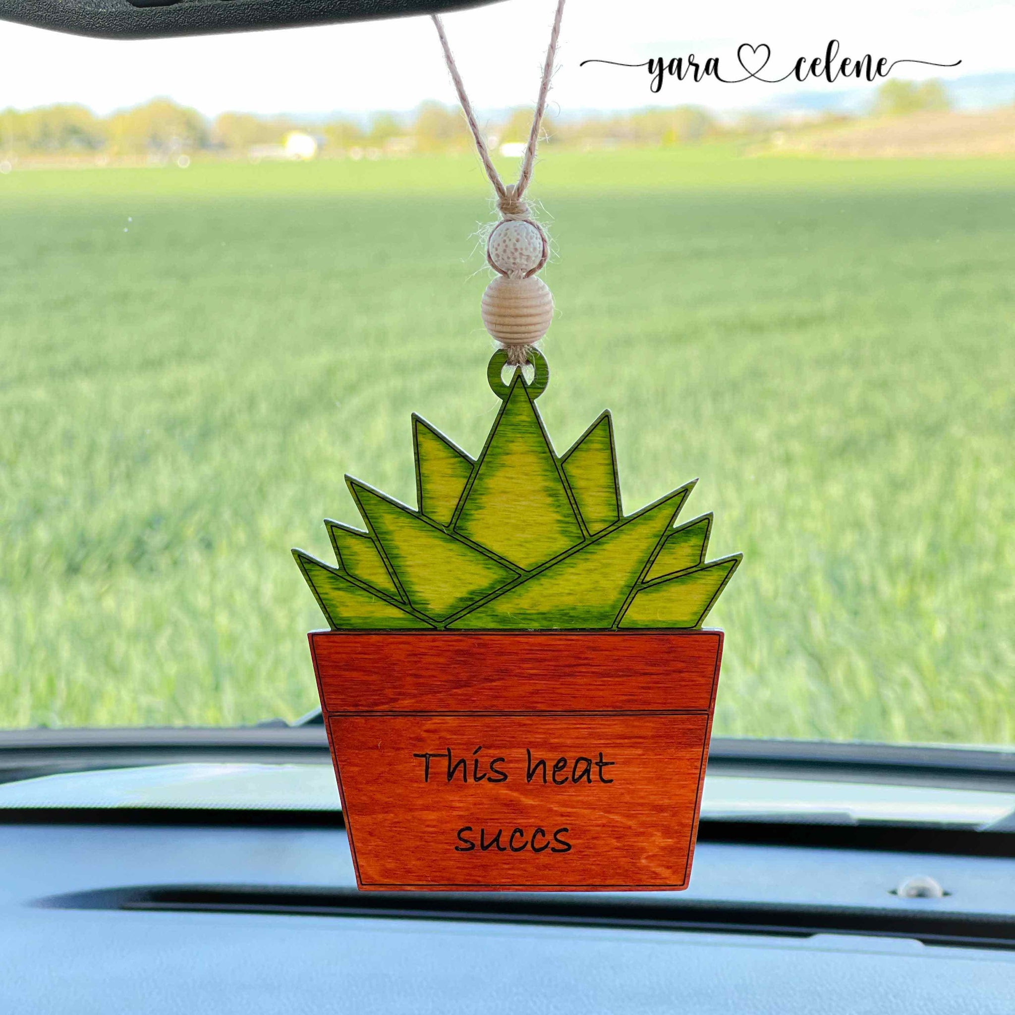 Succulent Car Charm