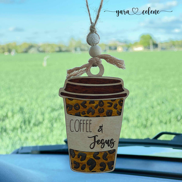 Coffee Cup Car Charm