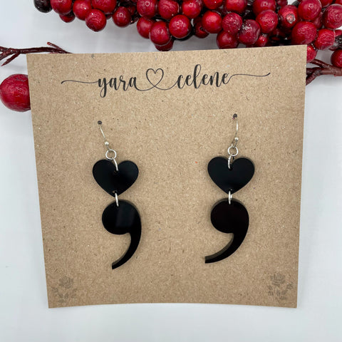 Semi Colon Earrings