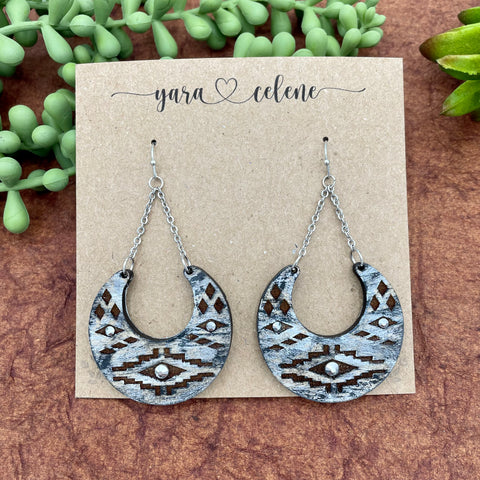 Santa Fe Hanging Moon Earrings