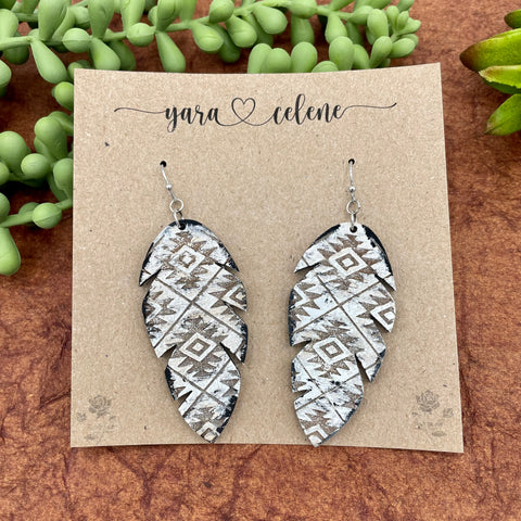Aztec Feather Earrings