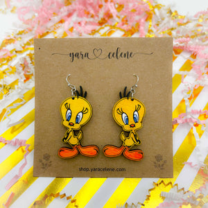 Tweety Wooden Earrings