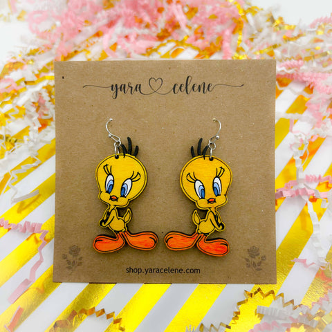 Tweety Wooden Earrings