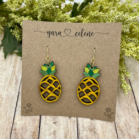 Pineapple Wooden Earrings