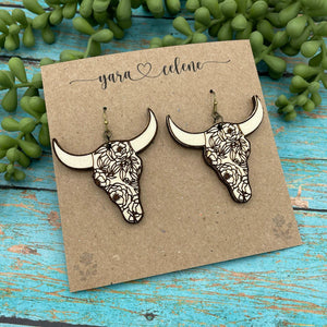 Cow Skull Earrings